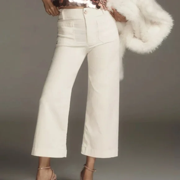 Anthropologie The Colette Corduroy Crop Wide-Leg Pants by Maeve 27 - Picture 14 of 16